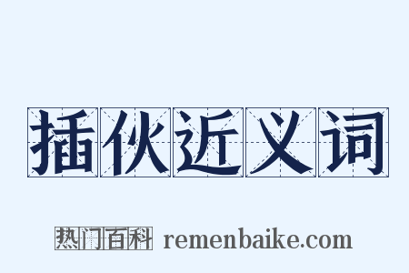 插伙近义词是什么意思的图片